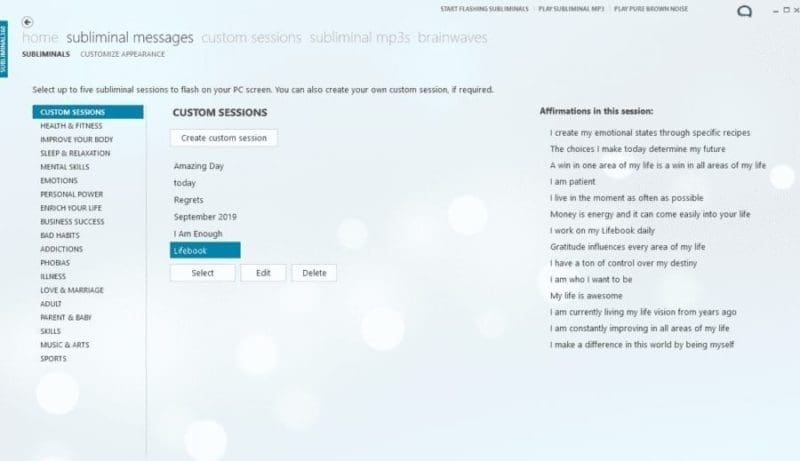 Lifebook Online affirmations