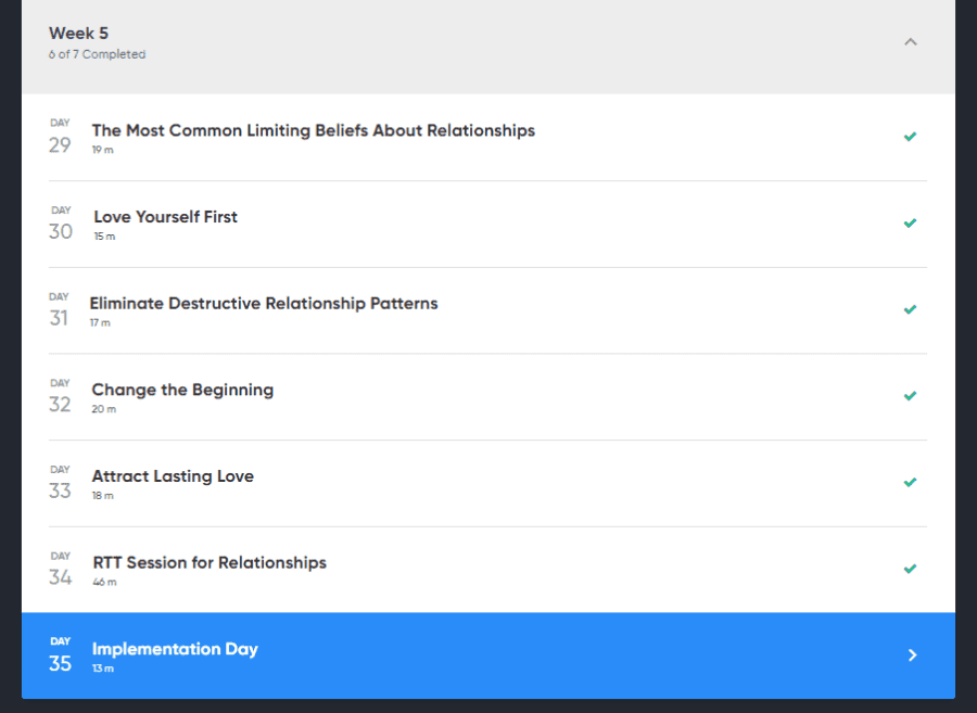 rapid transformational therapy screenshot
