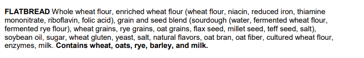 subway flatbread Ingredients vegan subway flatbread Ingredients vegan