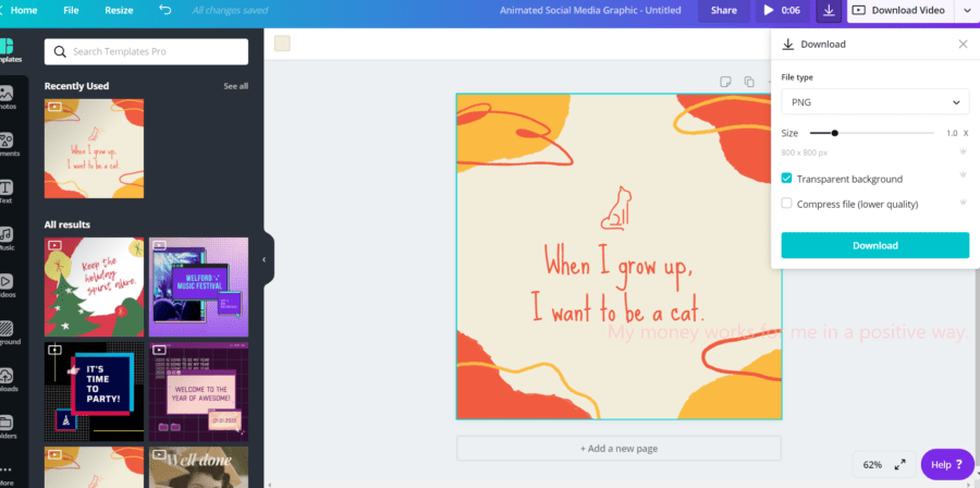 transparent background Canva