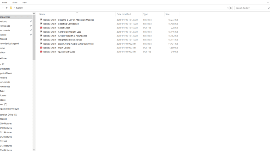Raikov Effect files