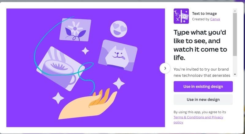Text To Image App Canva