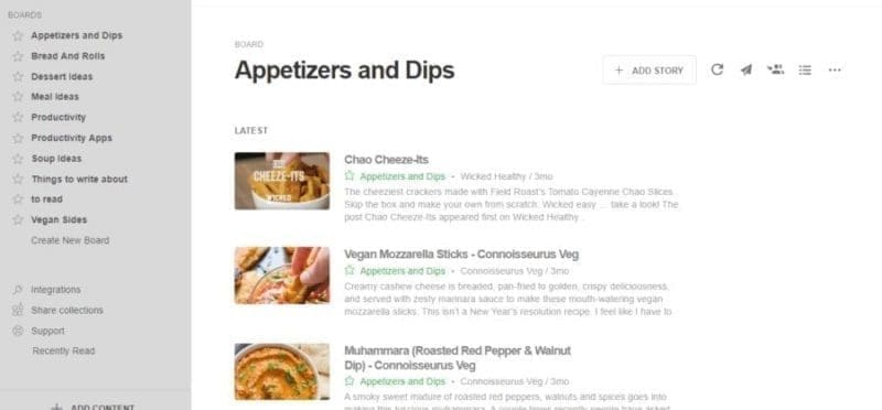 feedly boards