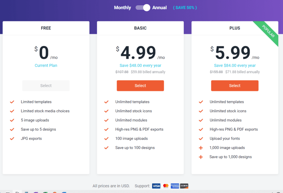DesignCap Graphic Design Software Review Pricing Chart