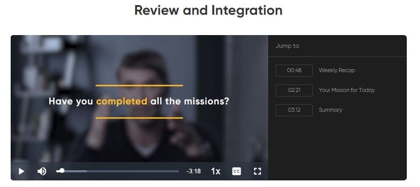 Mastering Authentic Networking quest by Keith Ferrazzi screenshot of review day Mastering Authentic Networking quest by Keith Ferrazzi screenshot of review day