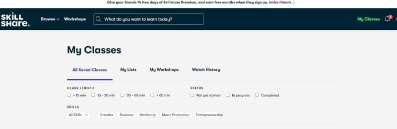 Skillshare search