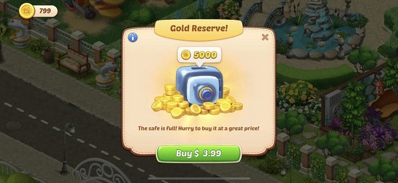 Homescapes gold reserve