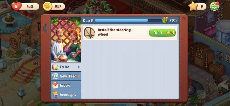 Homescapes tasks