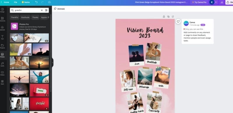 Vision board iphone