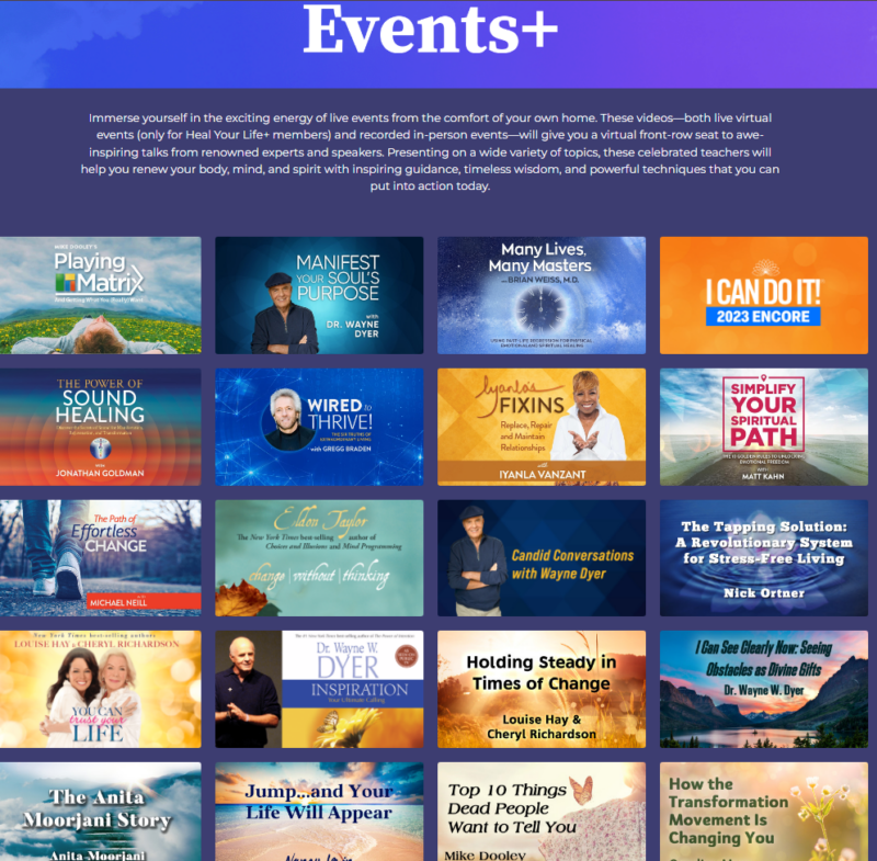 Heal Your Life+ Membership Events