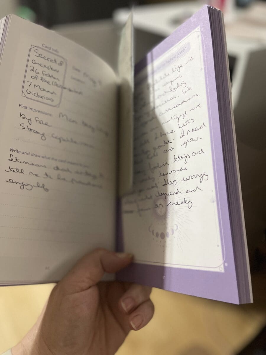 oracle card journal